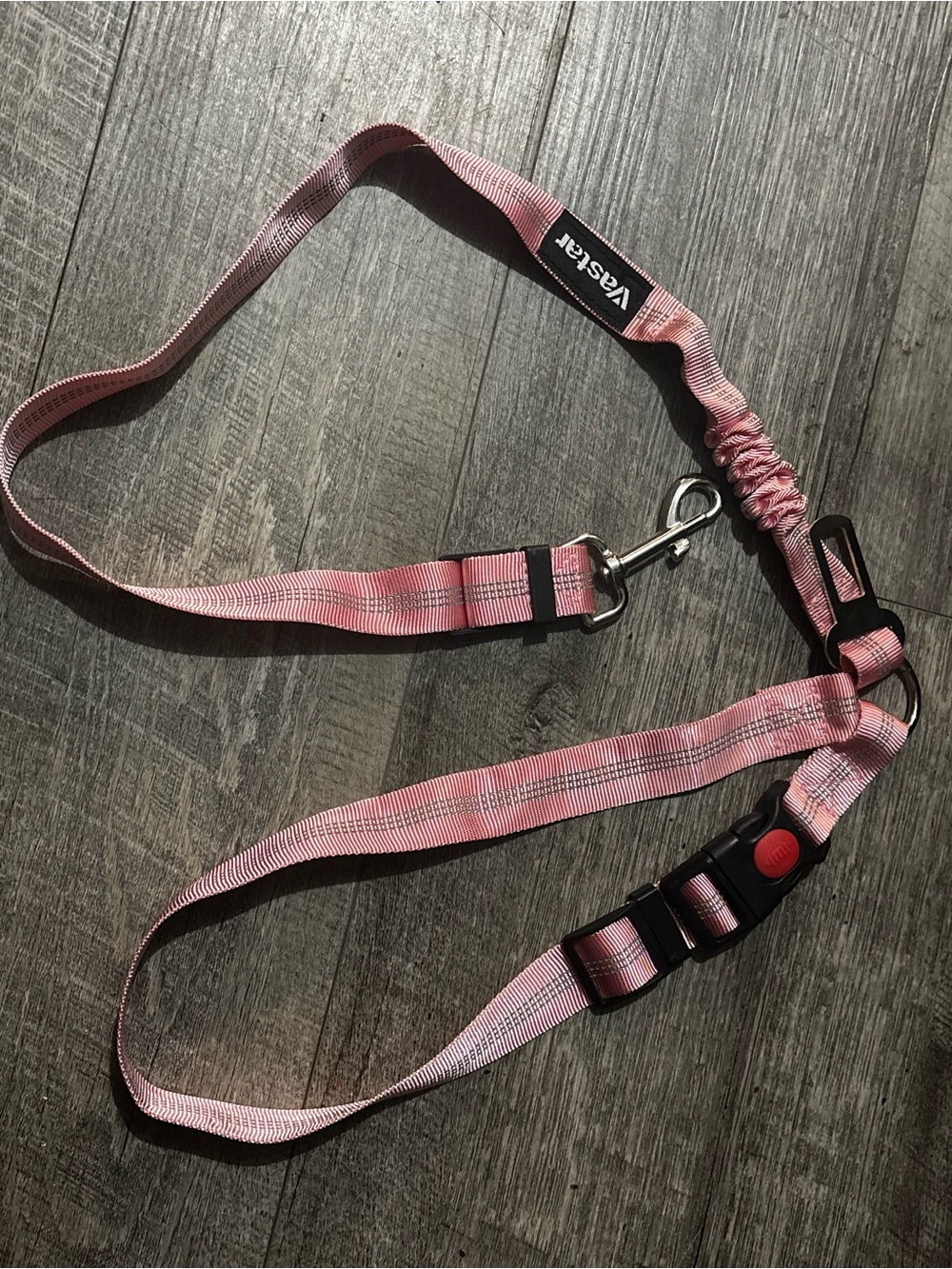 Pink Safety car seat belt Leash with Quick-Release Buckle